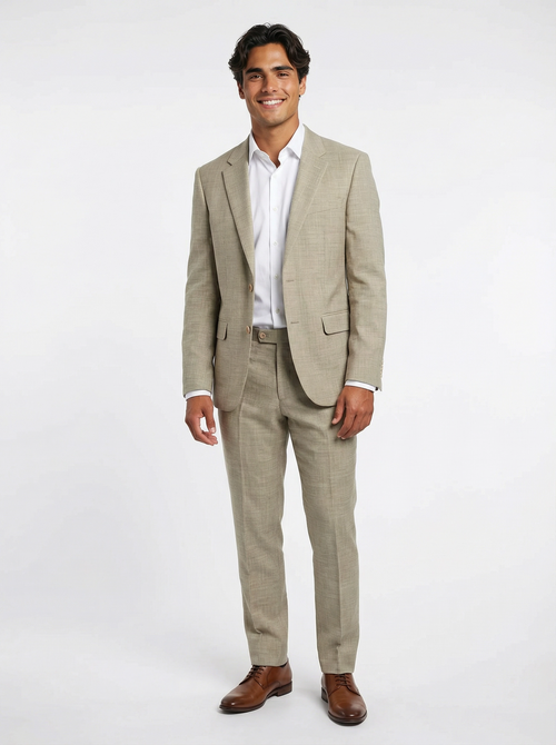 2-delig pak Beige Sharkskin