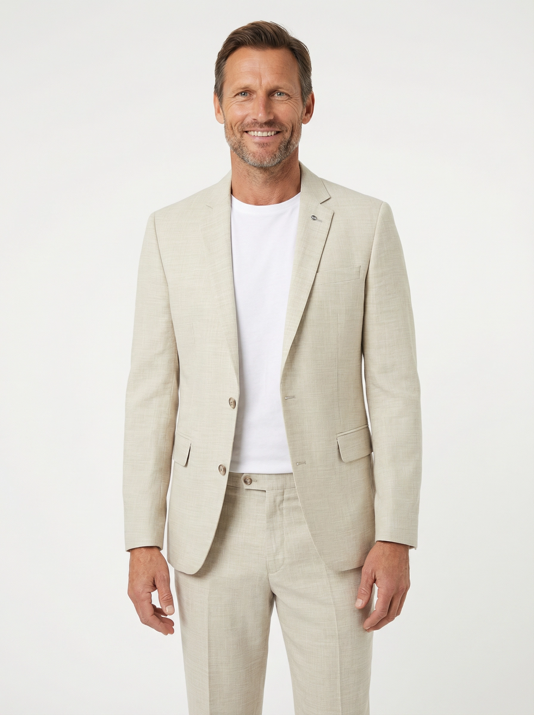 2-delig pak Light Beige Sharkskin