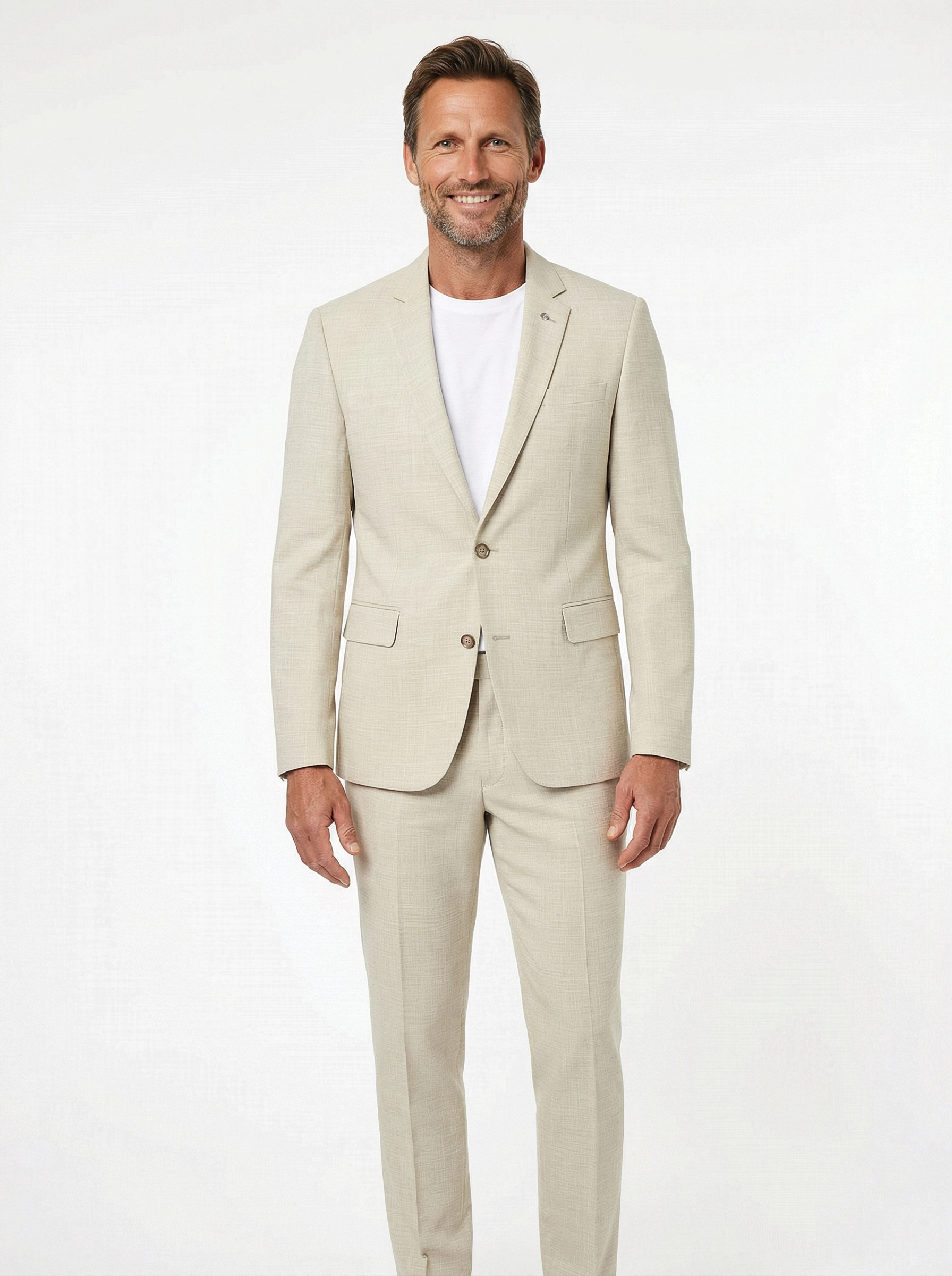 2-delig pak Light Beige Sharkskin full