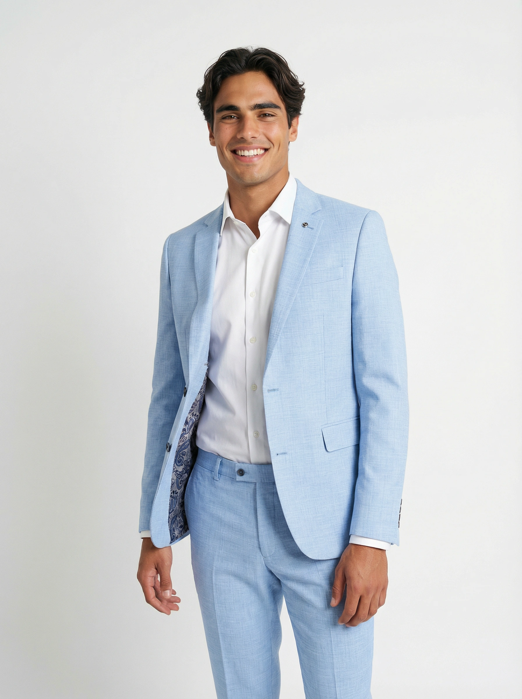 2-delig pak Light Blue Sharkskin