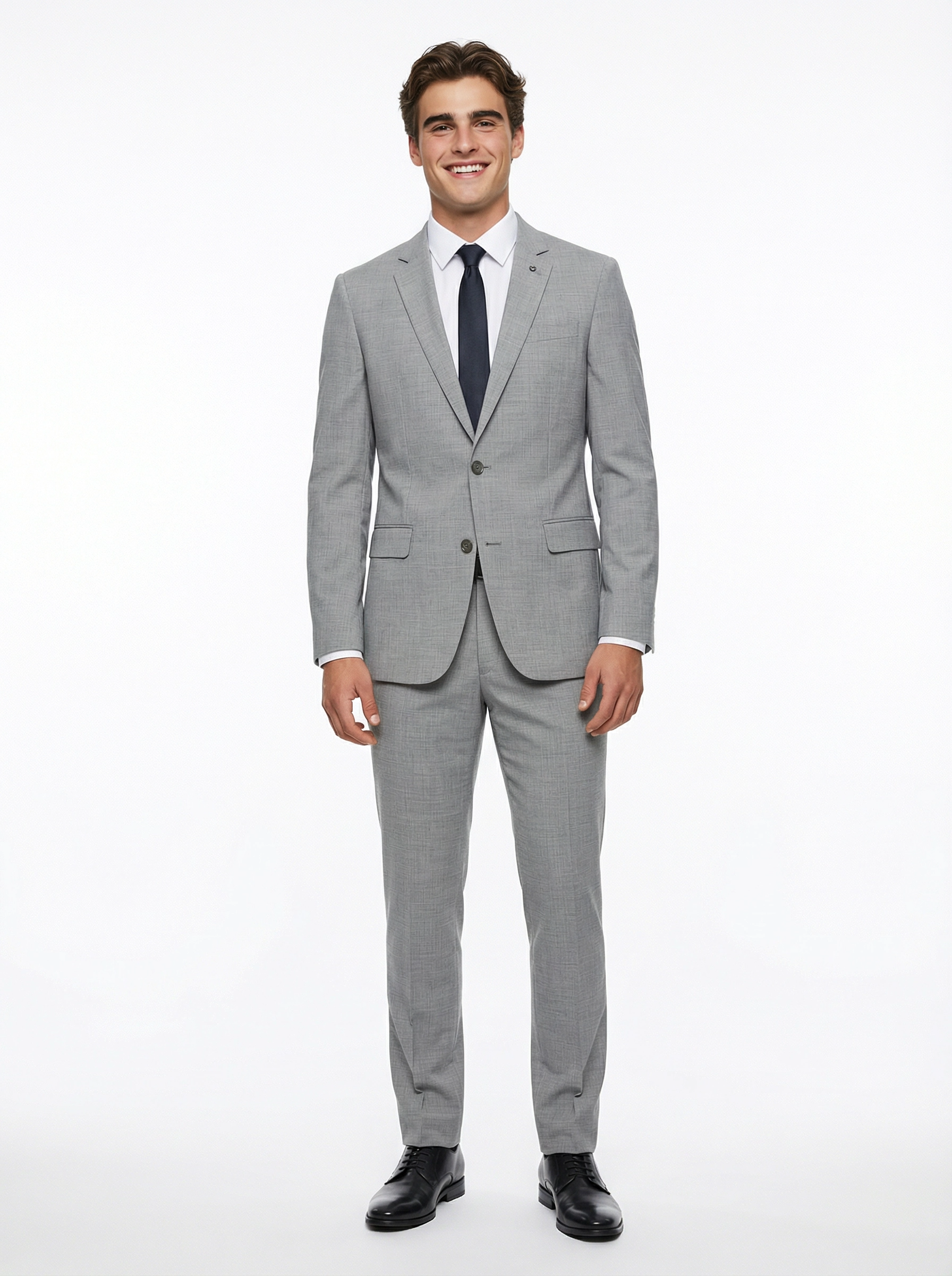 2-delig pak Light Grey Sharkskin full