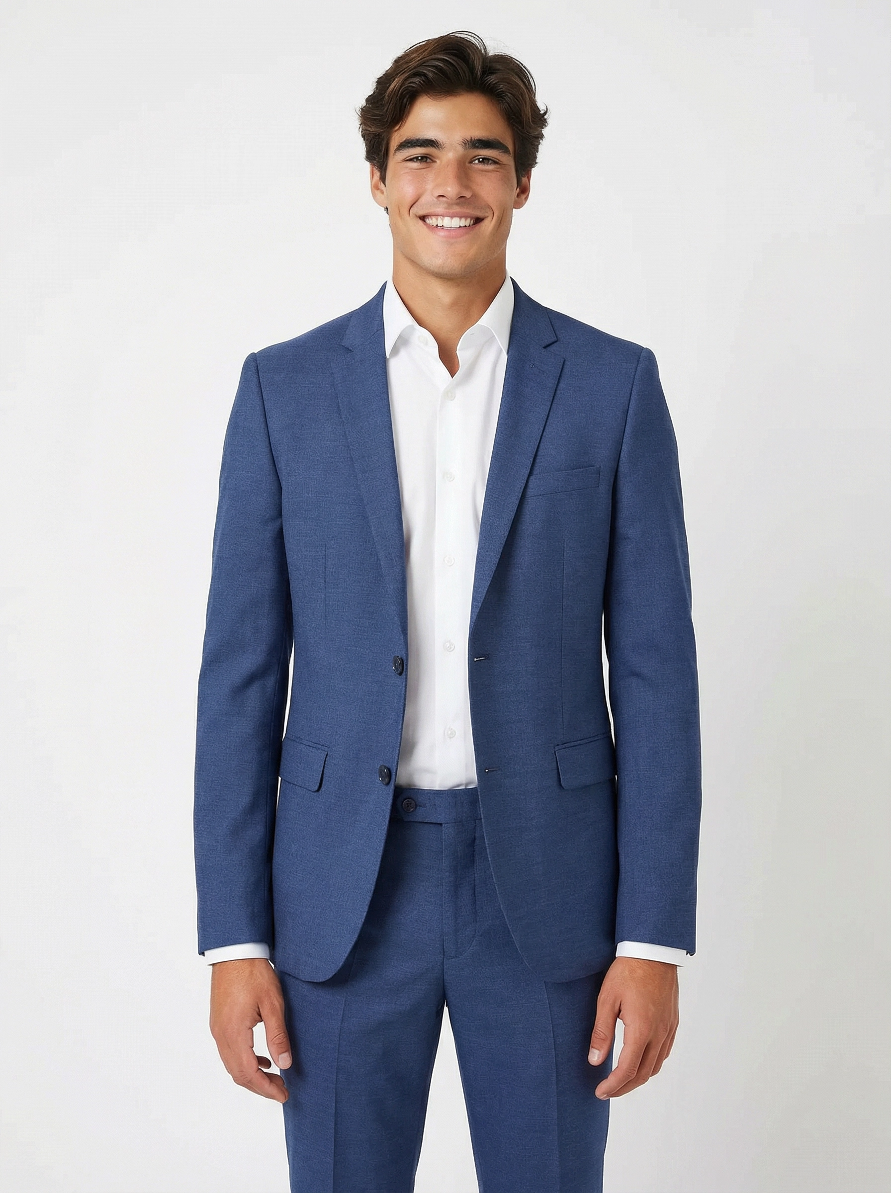 2-delig pak Light Navy Sharkskin closeup