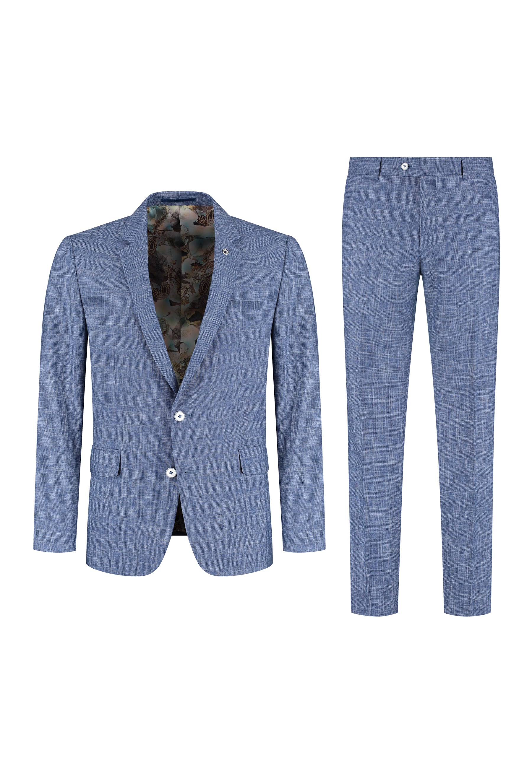 2-delig pak Mid Blue White Checkered product