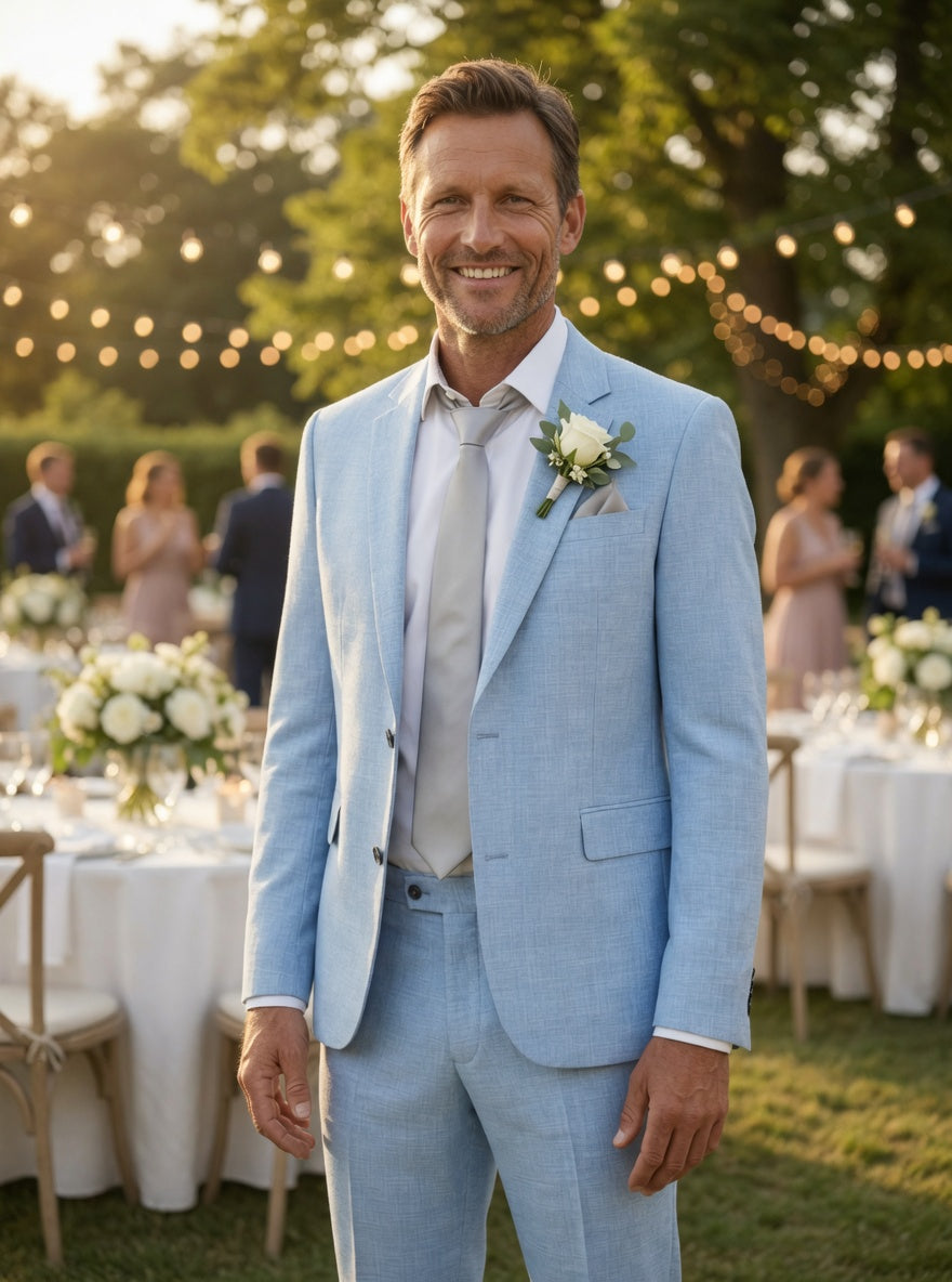 2-delig pak Light Blue Sharkskin