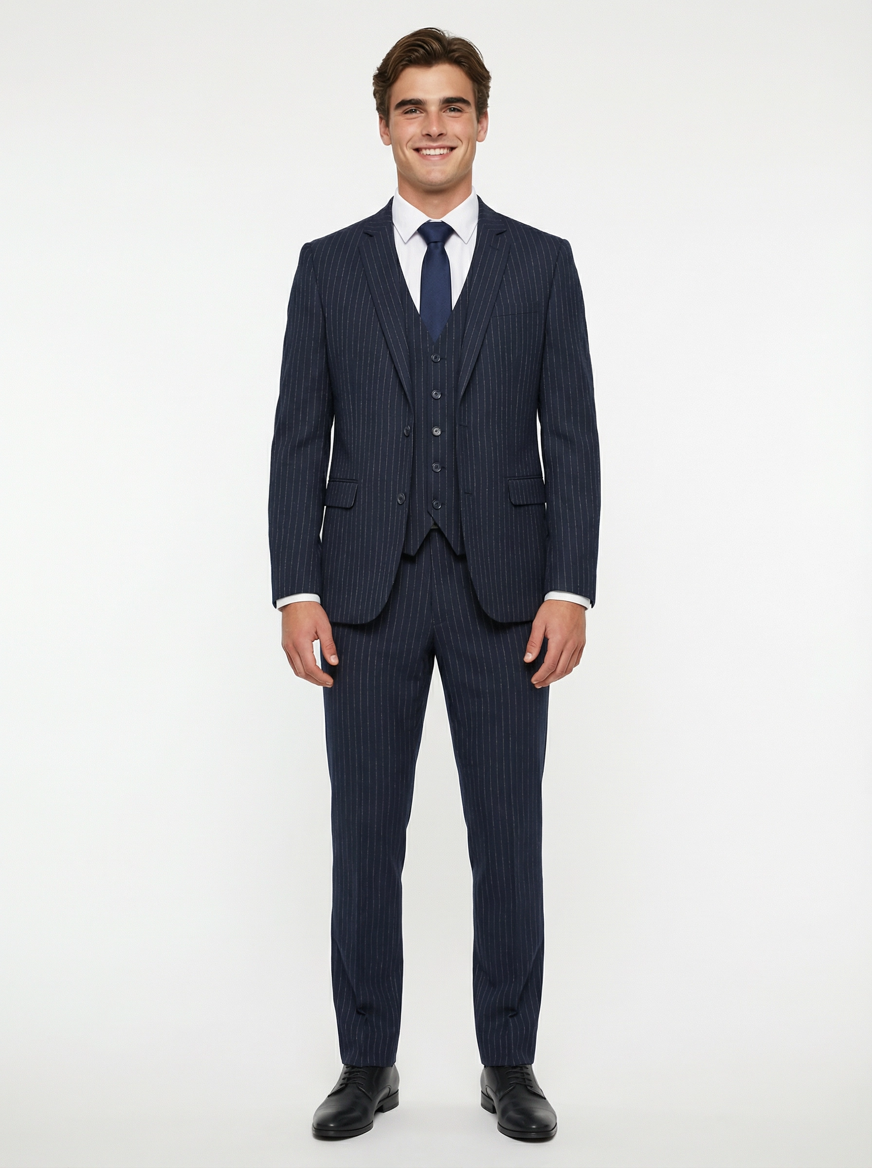 3-delig pak Navy 10mm Pinstripe