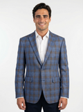 Colbert Mid Blue Brown Checkered