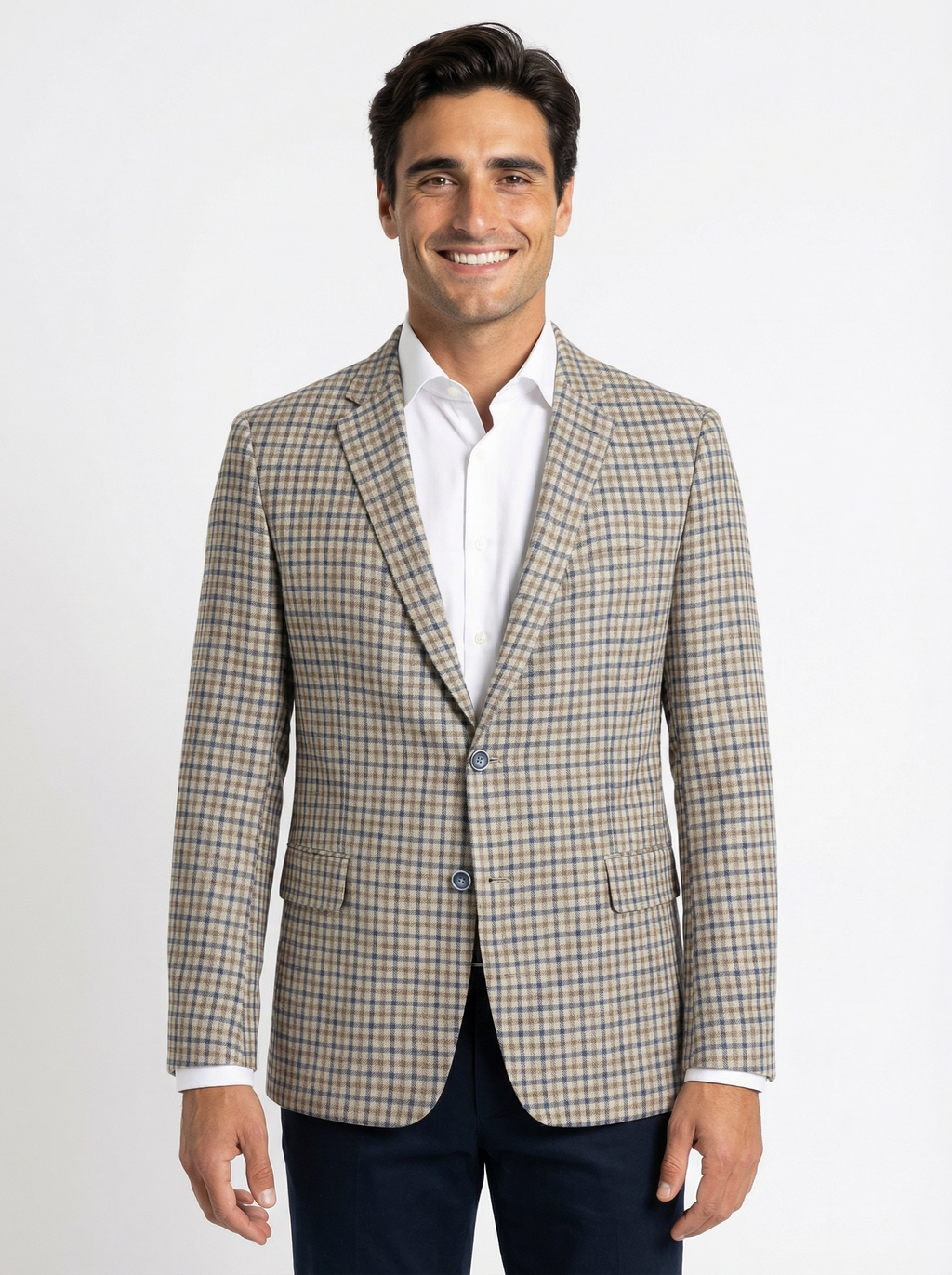 Colbert Sand Blue Beige Checkered