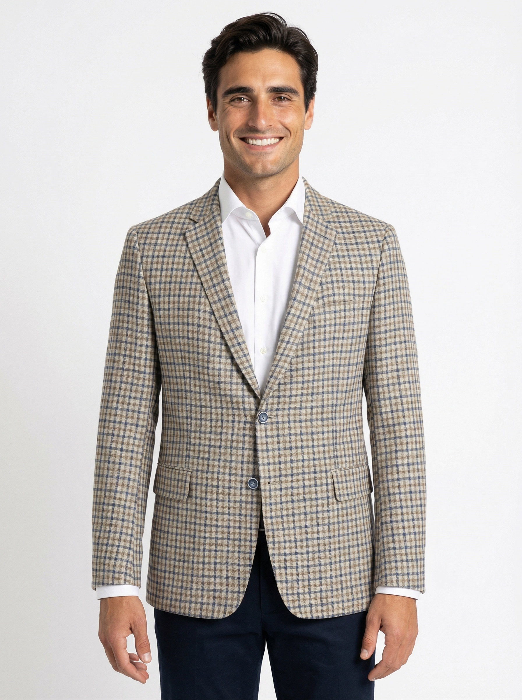 Colbert Sand Blue Beige Checkered